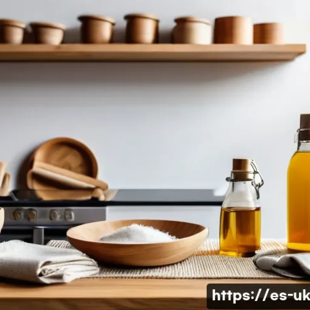 일회용품 대체 제품의 지속 가능성 분석 - A detailed scene showing a variety of reusable products laid out on a rustic wooden table in a brigh...
