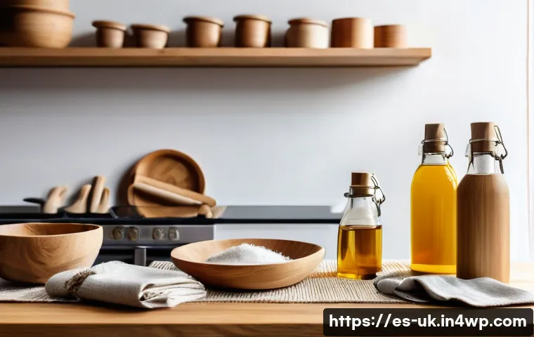 일회용품 대체 제품의 지속 가능성 분석 - A detailed scene showing a variety of reusable products laid out on a rustic wooden table in a brigh...