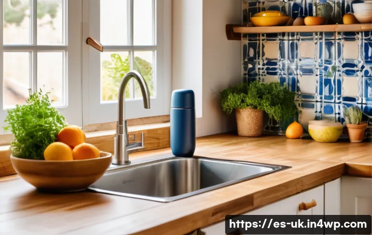 친환경 소비 트렌드와 일회용품 대체 - A bright, inviting Spanish kitchen scene showcasing eco-friendly sustainable materials in everyday u...
